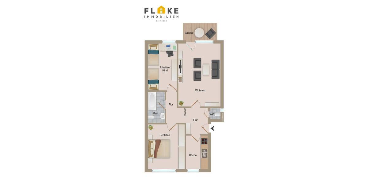 Zur Selbstnutzung oder als Kapitalanlage! 3,5-Zimmer-Eigentumswohnung mit Balkon und Garage! - Etagenwohnung Recklinghausen Süd | Angebot:26161379