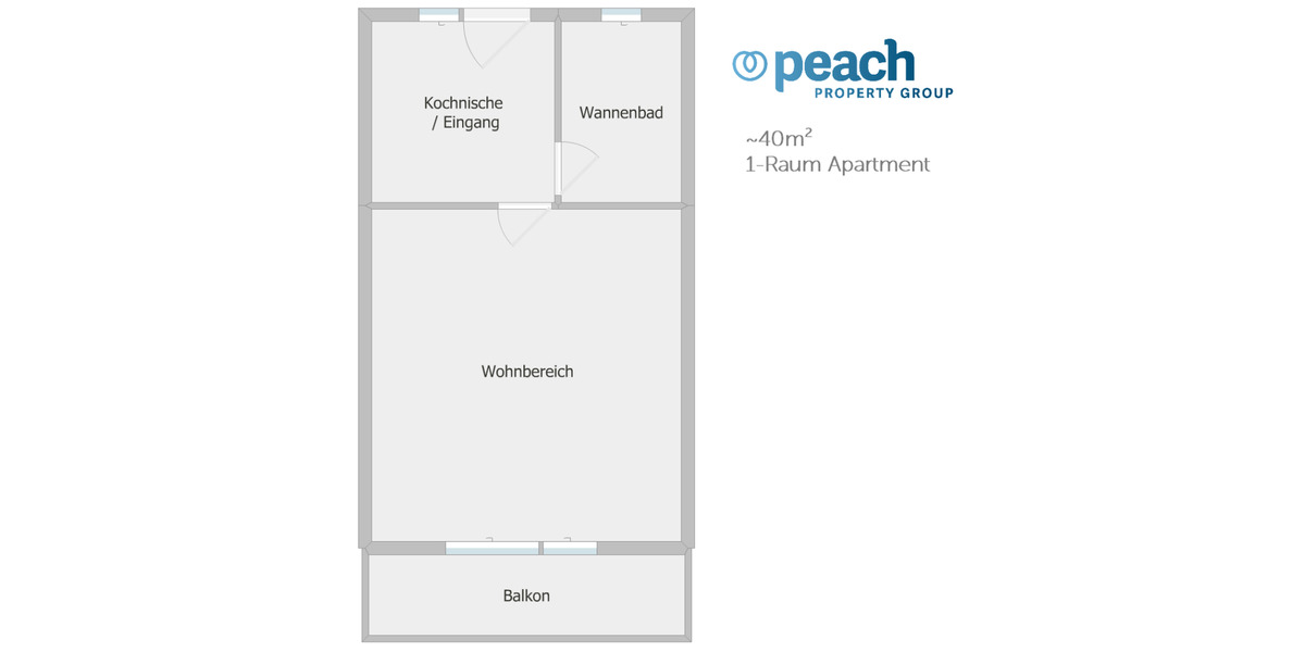 Etagenwohnung Essen Stadtbezirk III - 1 Zimmer, 40 m&sup2;, 399&euro; | Angebot:23866163