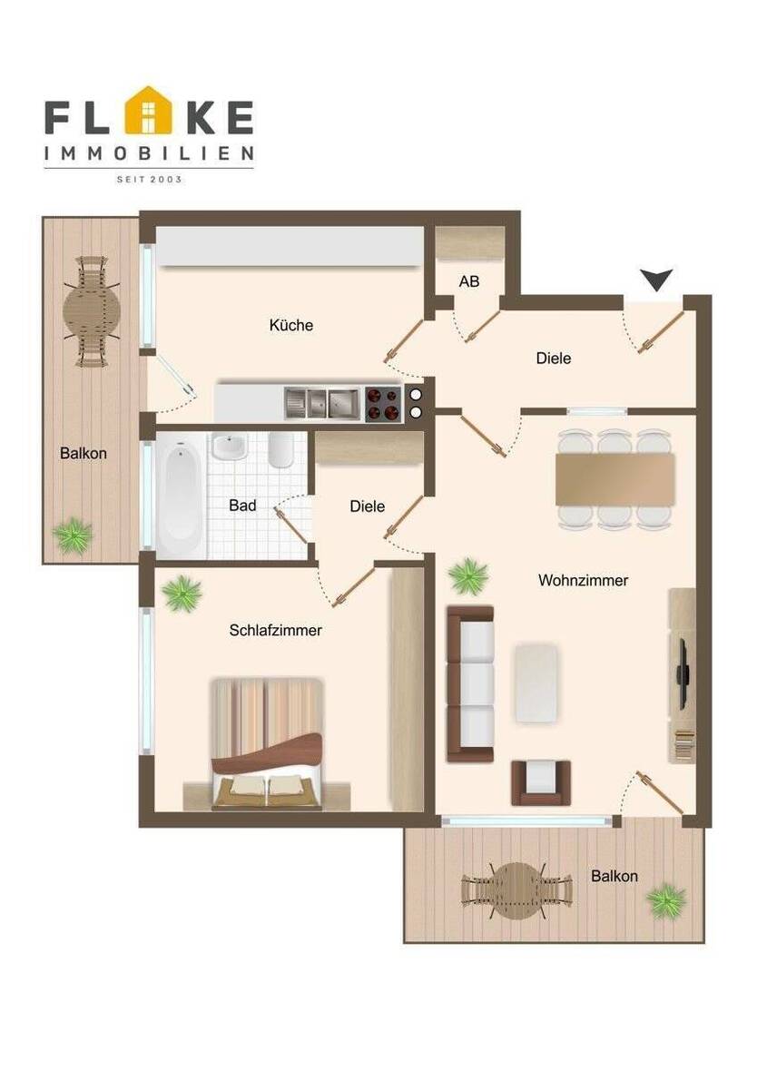 Über den Dächern von Marl-Sinsen! Vermietete Wohnung mit 2 Balkonen und Weitblick als Kapitalanlage! 2 zimmer