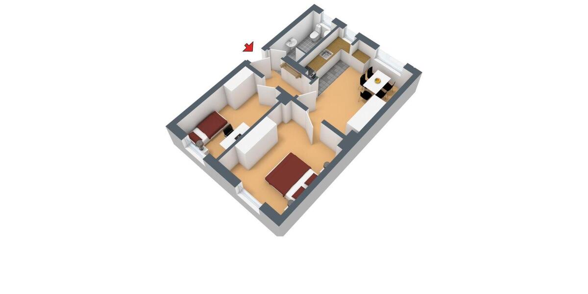 Erdgeschoßwohnung Wuppertal Gemarkung Langerfeld - 2 Zimmer, 50 m&sup2;, 509&euro; | Angebot:23038133