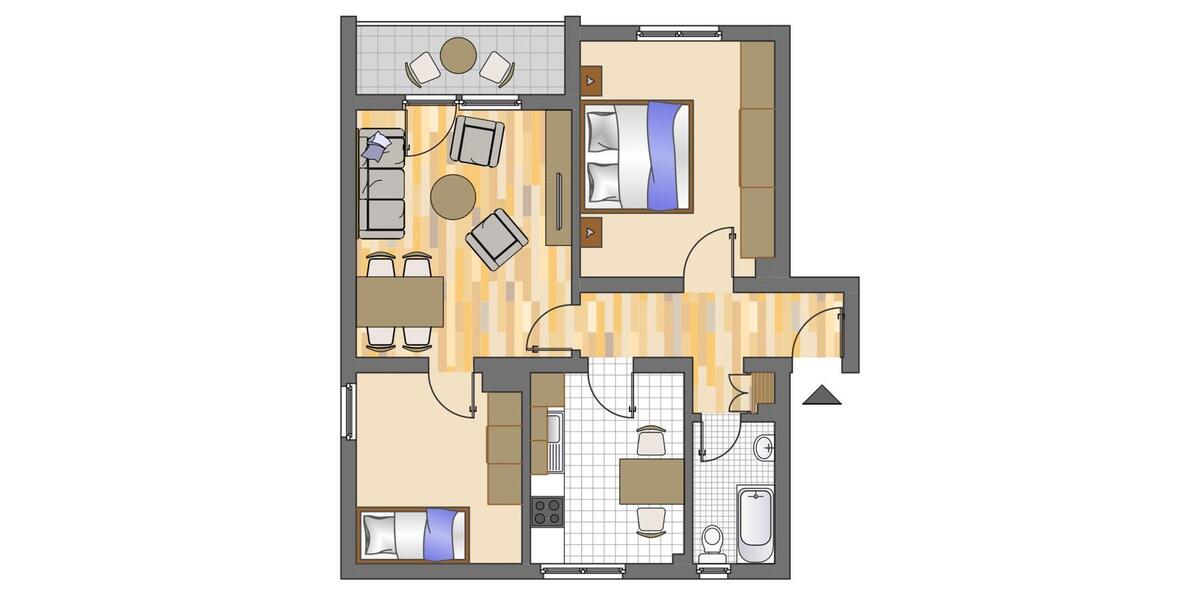 Erdgeschoßwohnung Herten - 3.5 Zimmer, 64 m&sup2;, 539&euro; | Angebot:26335910