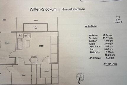 Wohnung Witten Rüdinghausen - 1.5 Zimmer, 44 m&sup2;, 84.999&euro; | Angebot:26826778