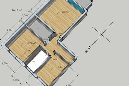 Eigentumswohnung 81 m² mit Parkettboden 3 zimmer