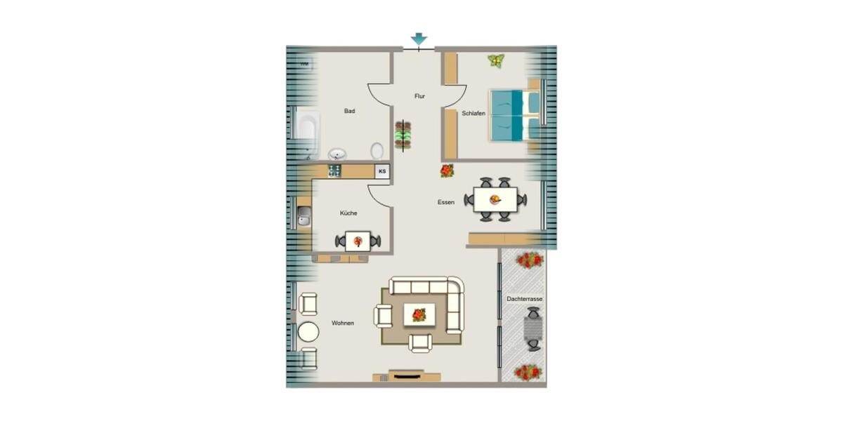 Bei VIVAWEST die Sonnenstrahlen auf der eigenen Terrasse genießen. 2.5 zimmer