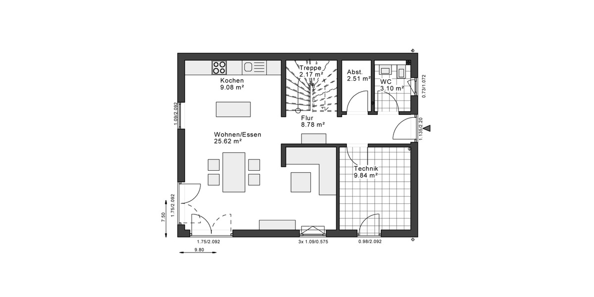 Einfamilienhaus Bottrop Boy - 3 Zimmer, 120 m&sup2;, 1.846&euro; | Angebot:26396042
