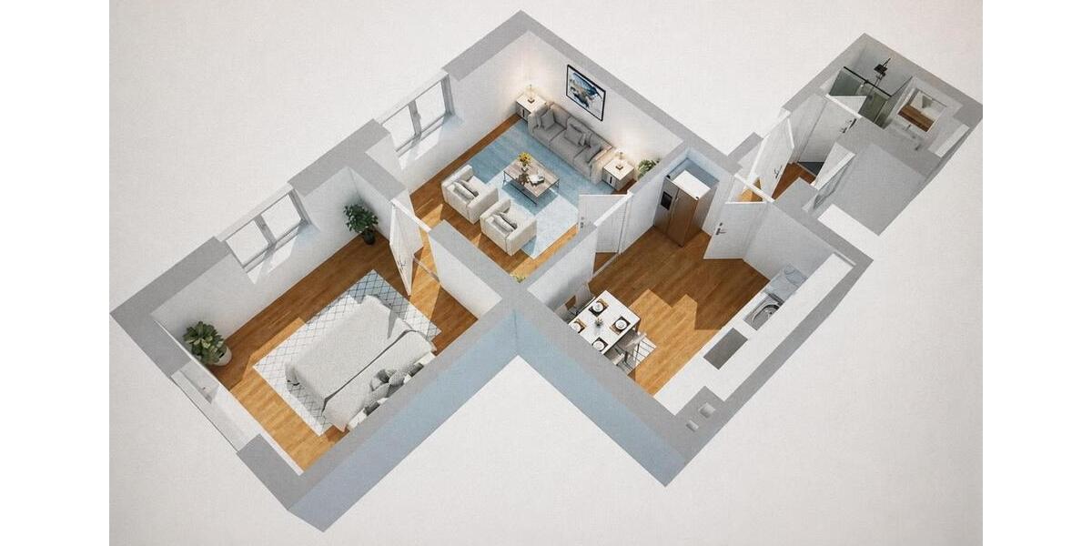Erdgeschoßwohnung Oberhausen - 2.5 Zimmer, 64 m&sup2;, 73.000&euro; | Angebot:26765850