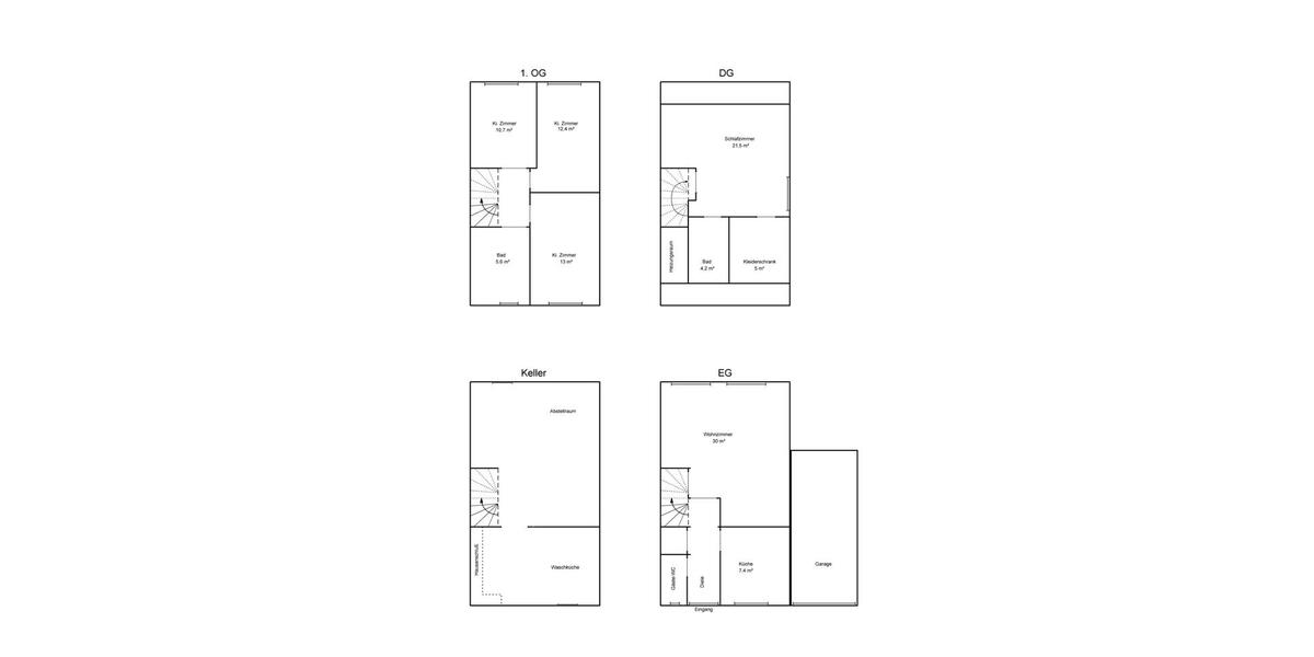 Reihenhaus Essen Stadtbezirk VI - 5 Zimmer, 127 m&sup2;, 1.970&euro; | Angebot:25307308
