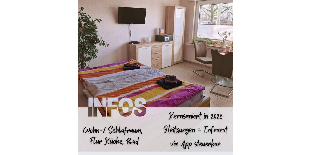 Schickes kernsaniertes, komplett möbliertes Appartement sucht neue Eigentümer 1 zimmer