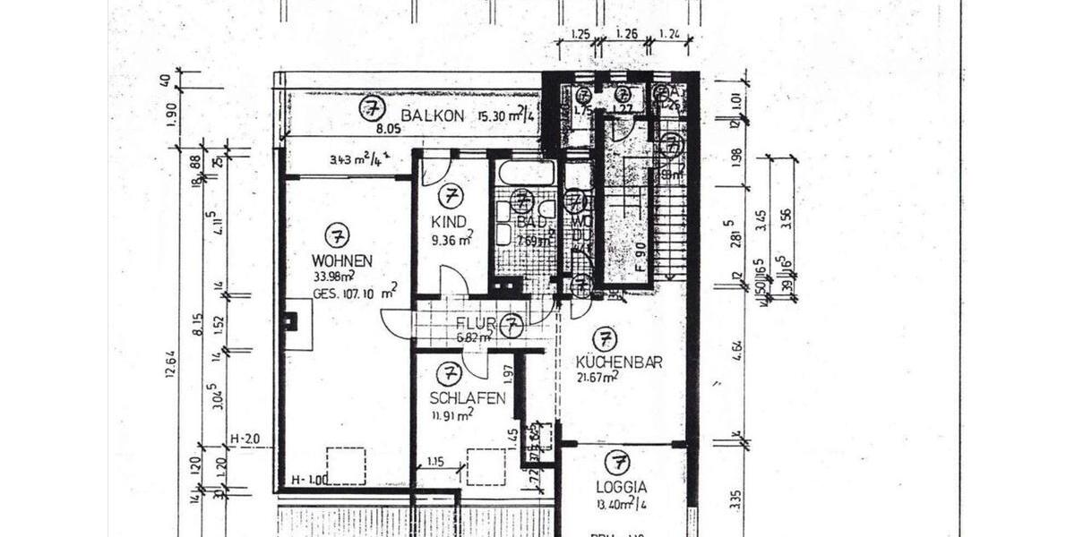Dachgeschoßwohnung Wuppertal Brill - 3 Zimmer, 107 m&sup2;, 310.000&euro; | Angebot:25638273