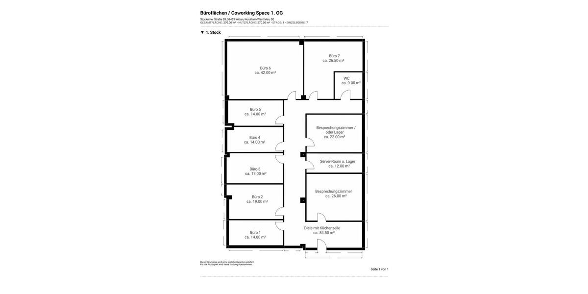 BÜRO – 270 m² – 7 BÜROS – 2 BESPRECHUNGSRÄUME – KÜCHE – LASTENAUFZUG – STELLPLÄTZE – TOP AUFGETEILT! zimmer