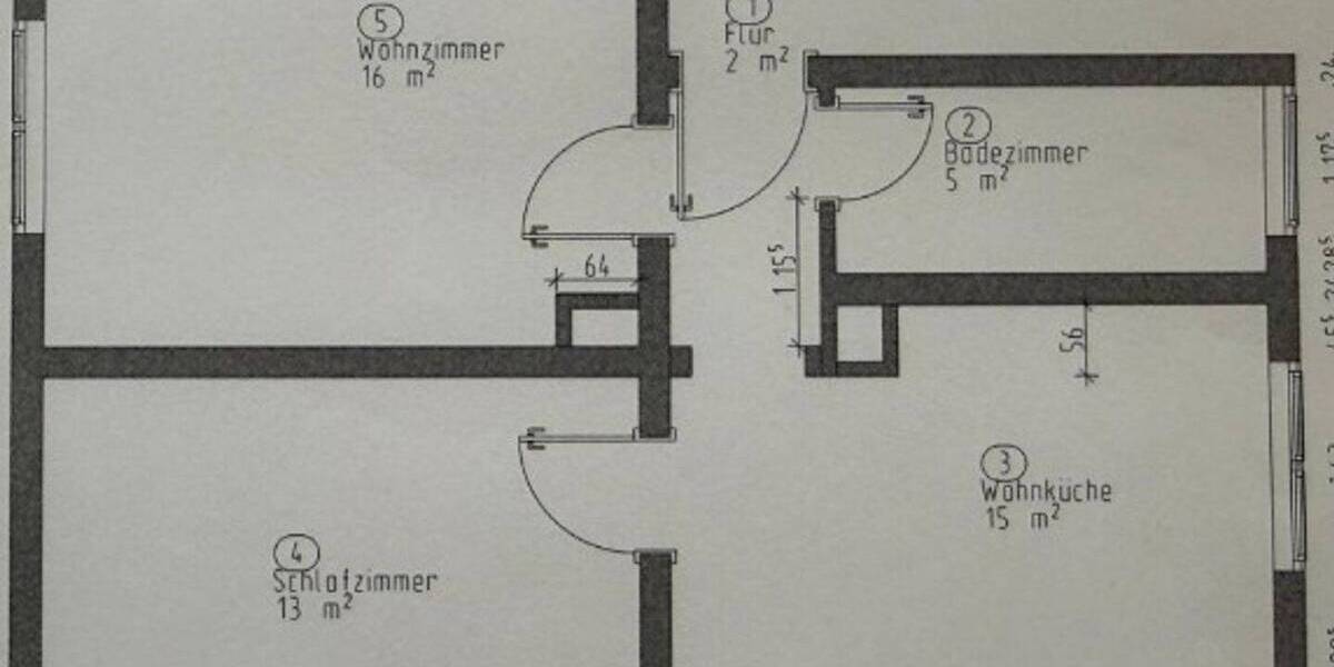 Etagenwohnung Essen Haarzopf - 2 Zimmer, 51 m&sup2;, 175.000&euro; | Angebot:26909585
