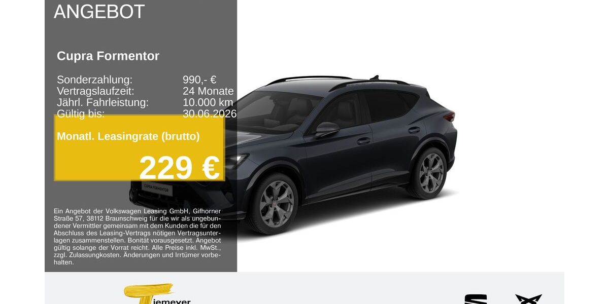 Cupra Formentor 8.340 km 33.340 &euro; Duisburg 47059