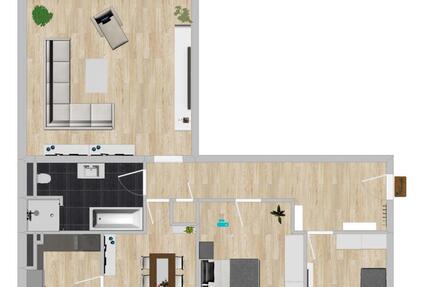 Renovierte Wohnung Marl Brassert mit Balkon. 4 zimmer