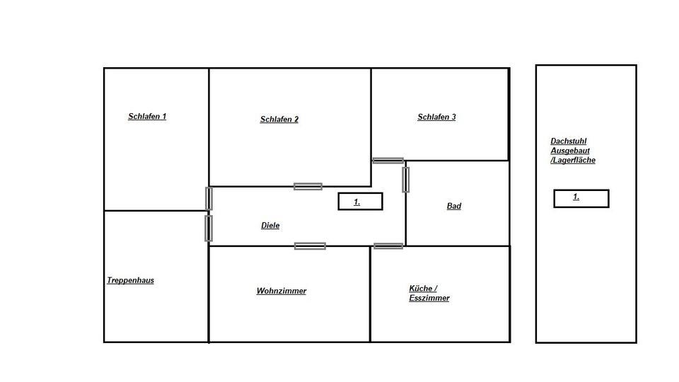 Dachgeschoßwohnung Recklinghausen Grullbad - 4 Zimmer, 100 m&sup2;, 850&euro; | Angebot:26312932