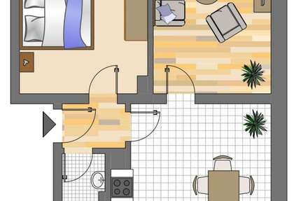 Wohnung Herne Wanne-Bickern - 2 Zimmer, 51 m&sup2;, 419&euro; | Angebot:27426984