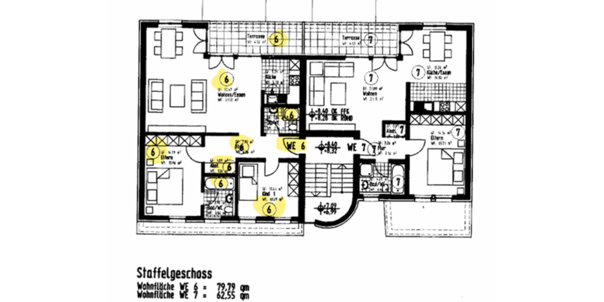 Dachgeschoßwohnung Oberhausen - 3 Zimmer, 80 m&sup2;, 229.000&euro; | Angebot:25098597