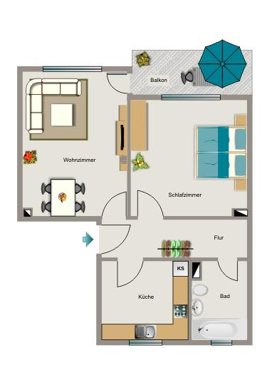 Demnächst frei! 2-Zimmer-Wohnung in Oer-Erkenschwick Groß-Erkenschwick 2.5 zimmer
