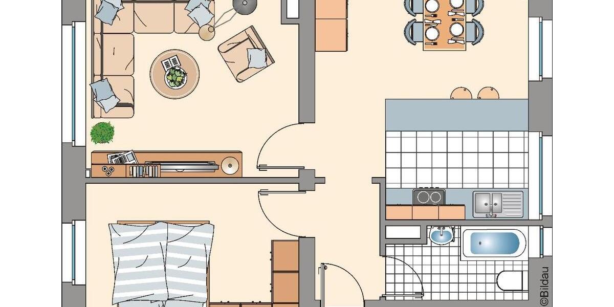 Etagenwohnung Gelsenkirchen Resse - 3 Zimmer, 49 m&sup2;, 399&euro; | Angebot:25305599