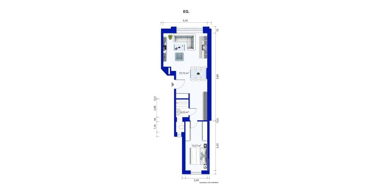 Etagenwohnung Wuppertal Langerfeld - 2 Zimmer, 55 m&sup2;, 96.000&euro; | Angebot:26142880