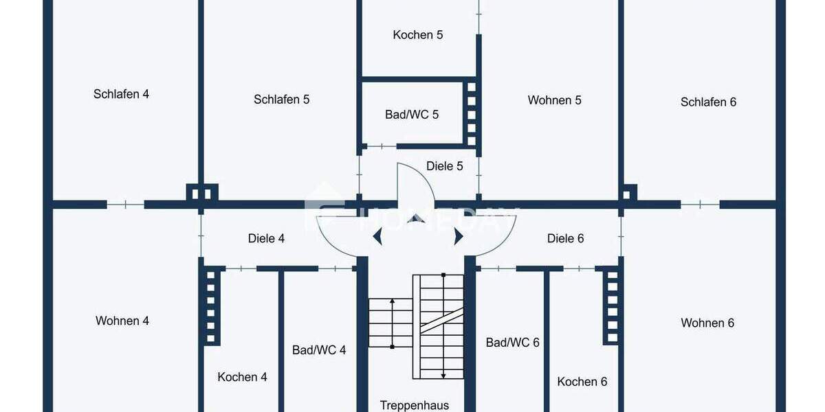 Etagenwohnung Oberhausen Schlad - 6 Zimmer, 127 m&sup2;, 180.000&euro; | Angebot:25708468