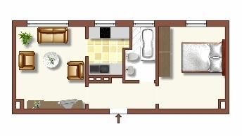 Etagenwohnung Duisburg Huckingen - 2 Zimmer, 41 m&sup2;, 409&euro; | Angebot:26180115
