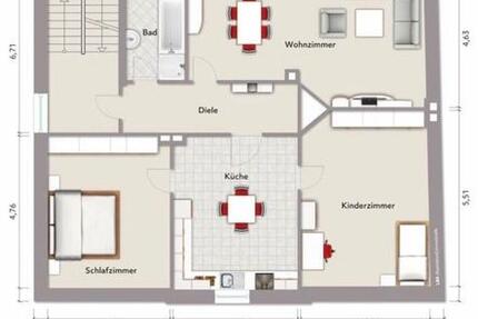 Wohnung zu vermieten Dachgeschoss 3OG 3 zimmer