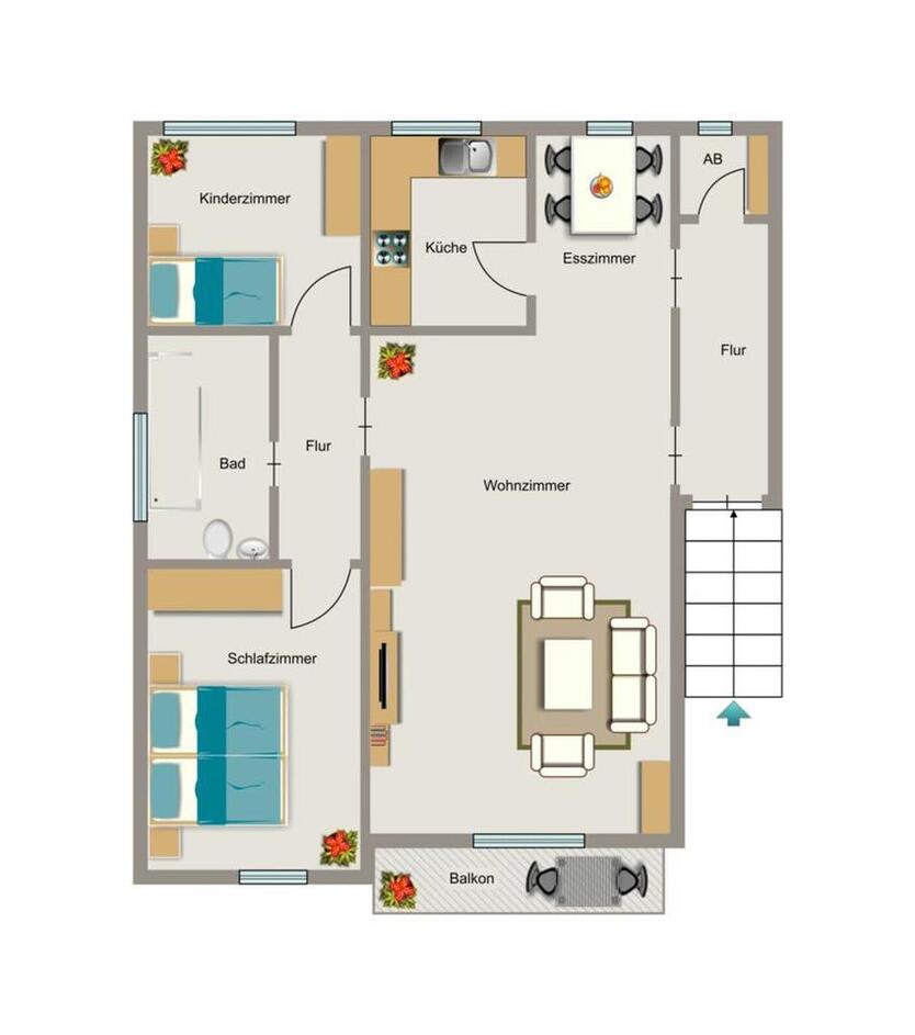 Demnächst frei! 3-Zimmer-Wohnung in Oberhausen Schwarze Heide zimmer