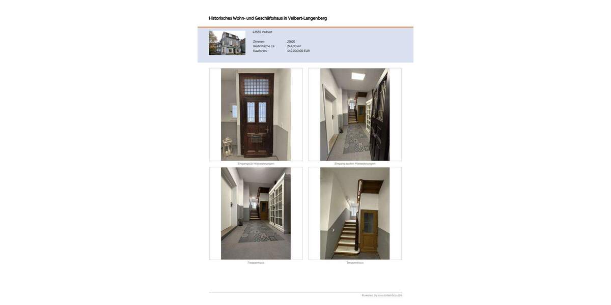 Mehrfamilienhaus, Wohnhaus Velbert Langenberg Langenberg - 2 Zimmer, 247 m&sup2;, 299.000&euro; | Angebot:25565834