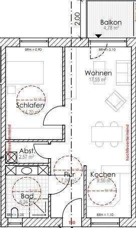 Terrassenwohnung Herne Röhlinghausen - 2 Zimmer, 61 m&sup2;, 790&euro; | Angebot:26202037