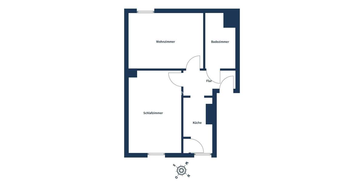 Etagenwohnung Essen Stadtkern - 2 Zimmer, 52 m&sup2;, 145.000&euro; | Angebot:24975301