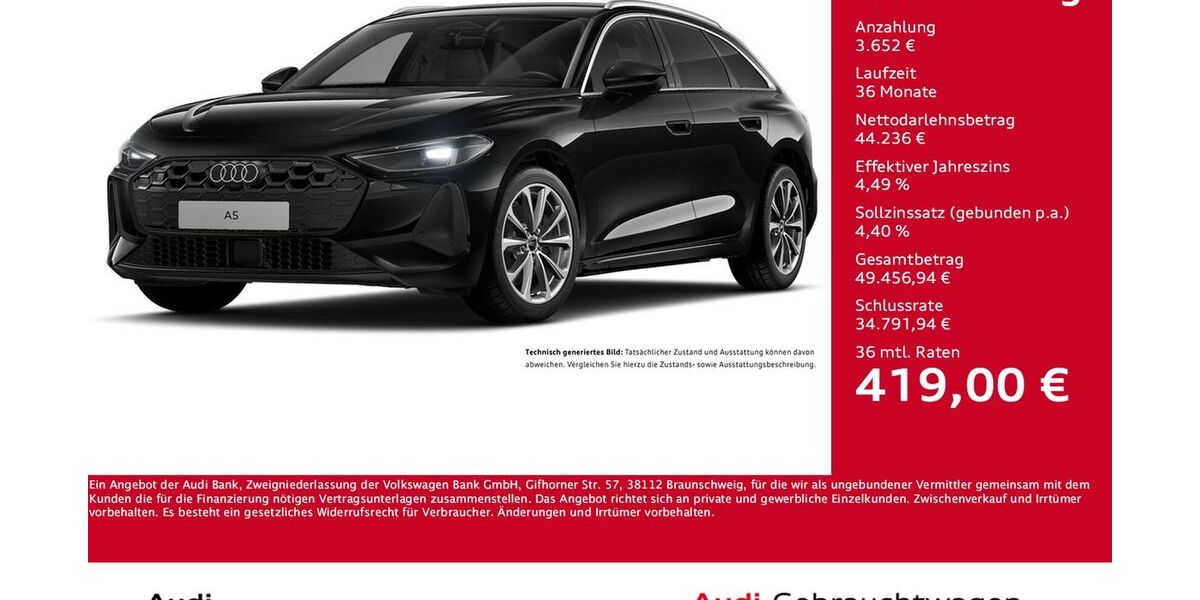 Audi A5 6.945 km 49.777 &euro; Dortmund 44143