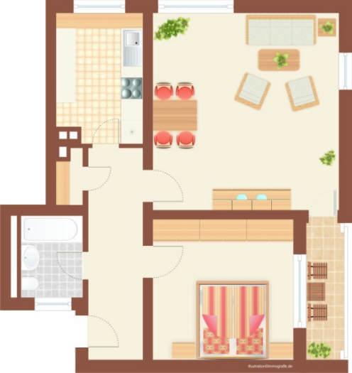 Etagenwohnung Wuppertal Dönberg - 2 Zimmer, 63 m&sup2;, 157.500&euro; | Angebot:27425721