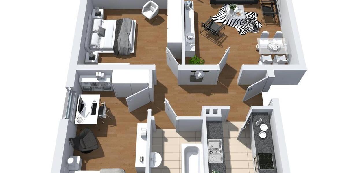 Nur noch einziehen...3-Zimmer-Wohnung in Horsthausen mit Balkon, Boden und Tapeten frei!! 3 zimmer