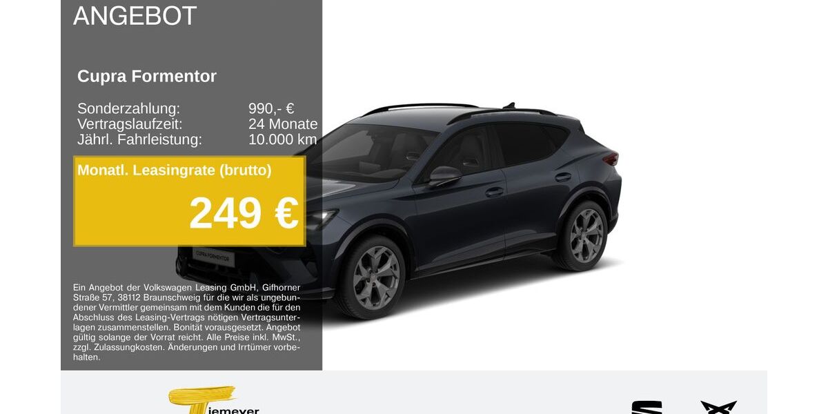 Cupra Formentor 22.546 km 33.850 &euro; Gelsenkirchen OT Beckhausen 45899