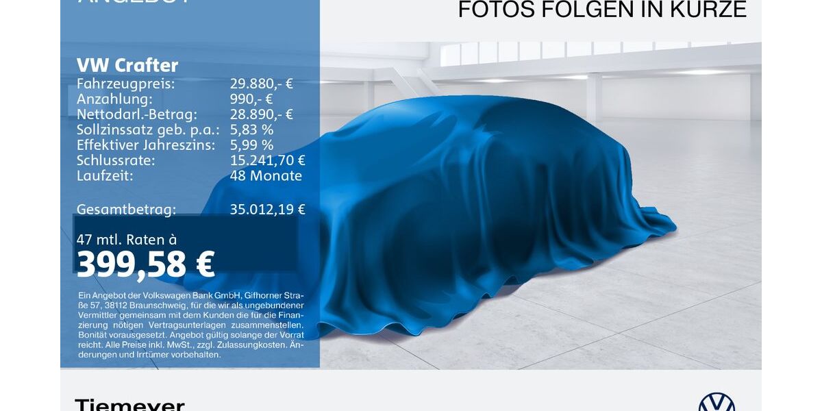 VW Crafter 61.822 km 28.910 &euro; Duisburg 47059
