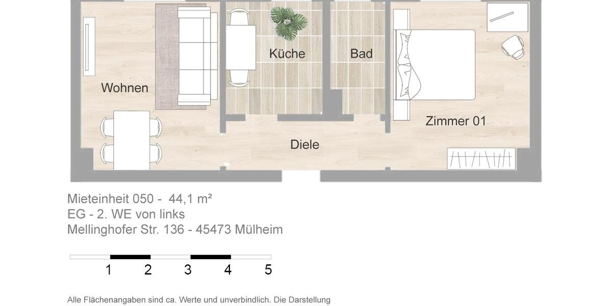 *** 2 Zimmer-Erdgeschoss-Whg. mit Duschbad - bereits aufwendig modernisiert! 2 zimmer