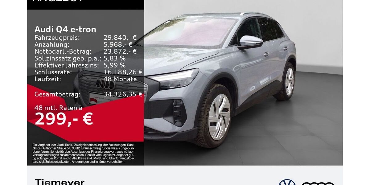 Audi Q4 e-tron 54.621 km 25.280 &euro; Gelsenkirchen 45894