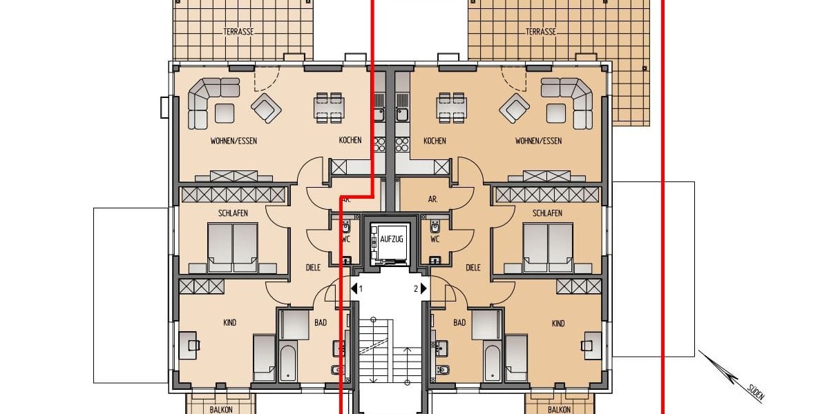 Etagenwohnung Wetter Esborn - 3 Zimmer, 101 m&sup2;, 439.000&euro; | Angebot:25245265