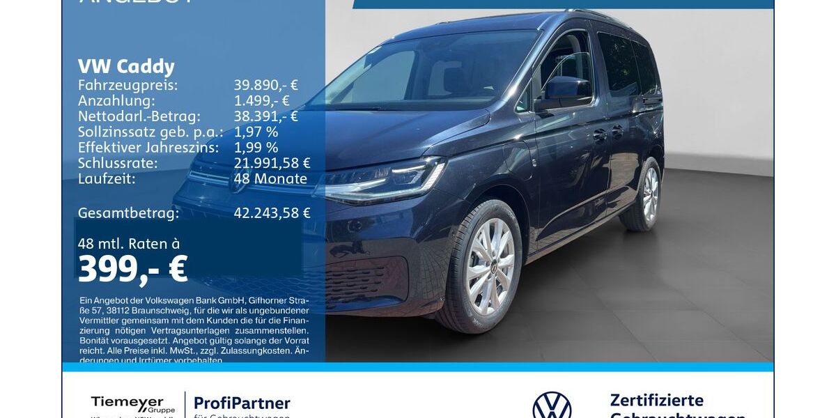 VW Caddy 9.257 km 39.890 &euro; Recklinghausen 45663