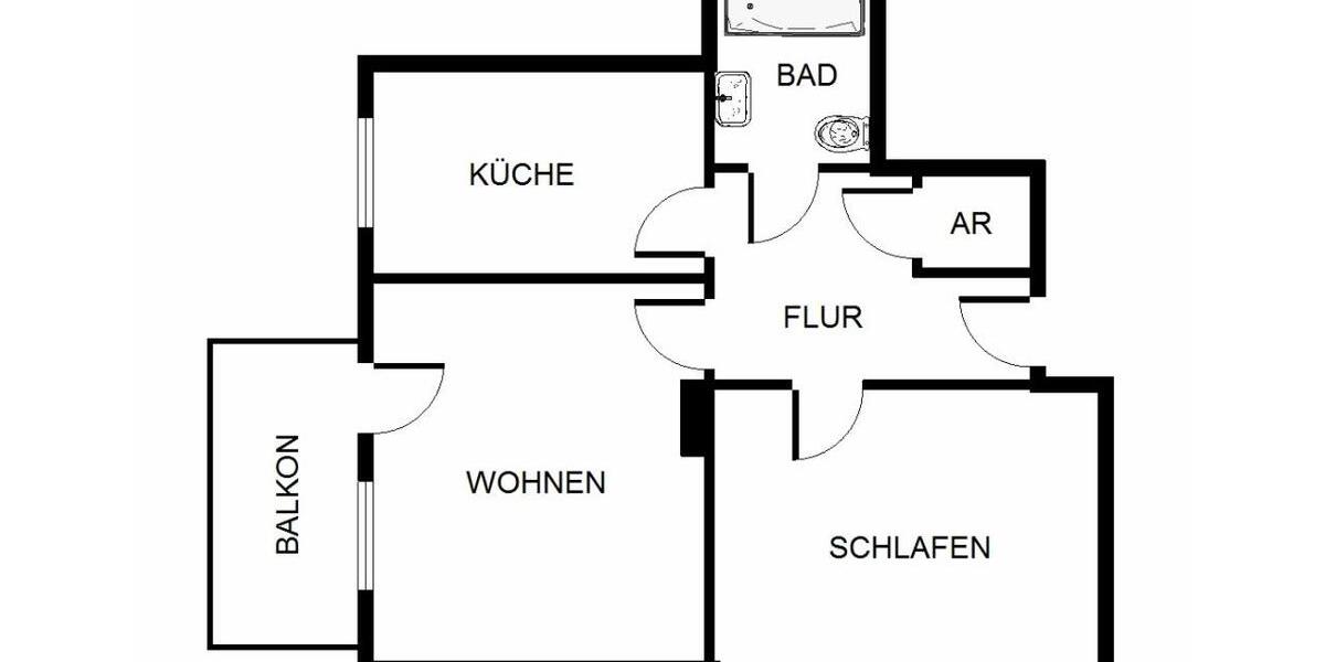 Etagenwohnung Gelsenkirchen Gelsenkirchen-Nord - 2 Zimmer, 58 m&sup2;, 389&euro; | Angebot:26096188