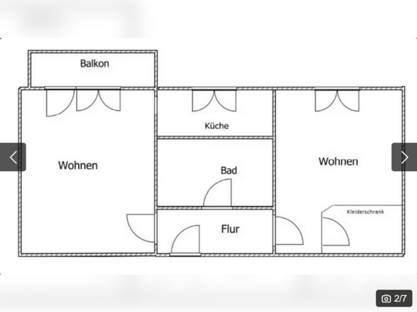 Schöne Single Wohnung mit ruhigen + sonnigem Balkon ins Grüne zimmer