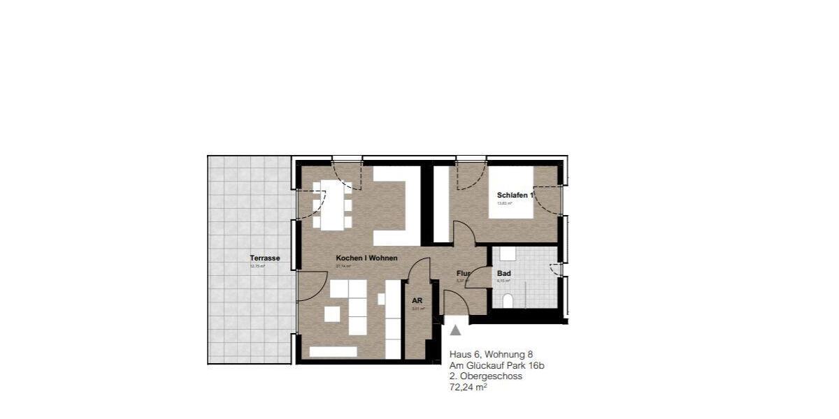 Einfamilienhaus Gelsenkirchen Gelsenkirchen-Nord - 3 Zimmer, 72 m&sup2;, 905&euro; | Angebot:25853476
