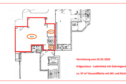 Büro in Herten 700 € 97 m² zimmer