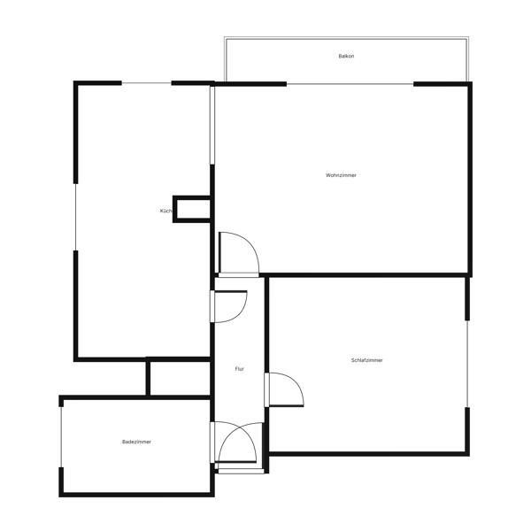 bezugsfertige, großzügige 2-Zimmer-Wohnung mit Balkon in Bochum Eppendorf zimmer