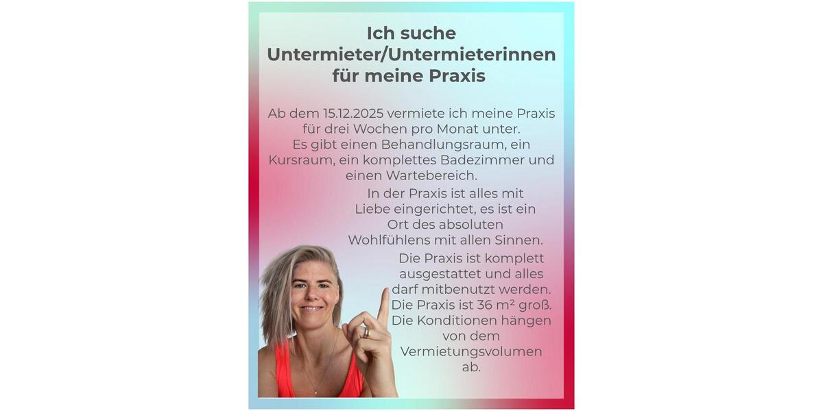 Praxisräume Wuppertal, tageweise, Komplett-Ausstattung zimmer