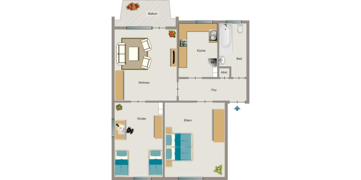 Hier ist Platz zum Wohnen 3.5 zimmer