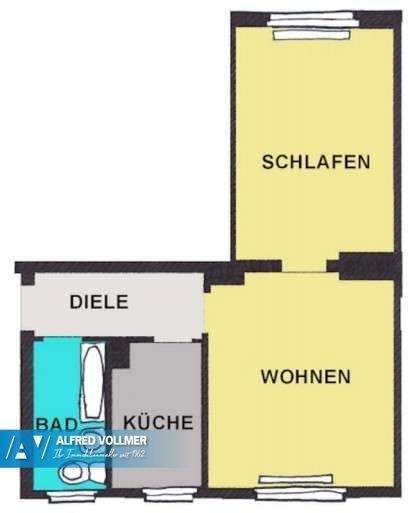 Etagenwohnung Wuppertal Elberfeld - 2 Zimmer, 48 m&sup2;, 390&euro; | Angebot:24635669