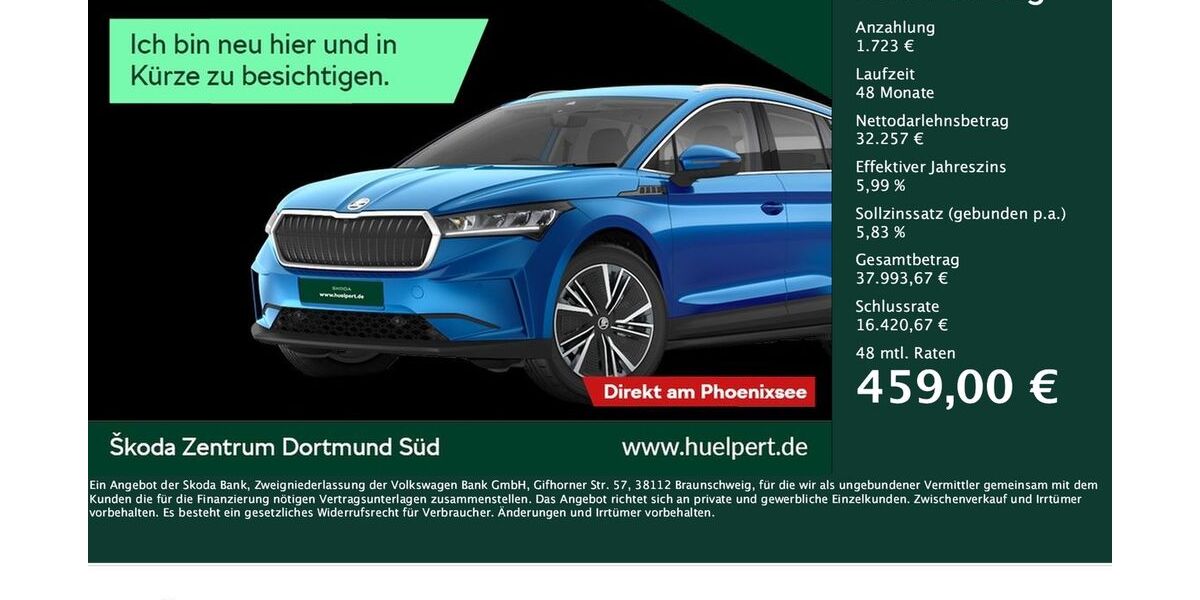 Skoda Enyaq 69.578 km 32.888 &euro; Dortmund 44269