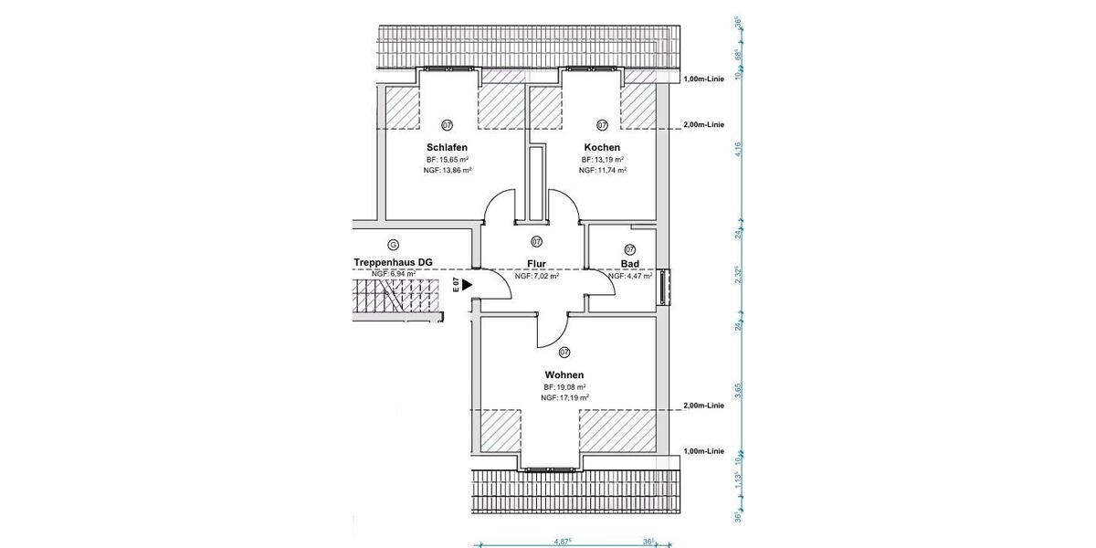 Dachgeschoßwohnung Witten Annen - 2 Zimmer, 55 m&sup2;, 632&euro; | Angebot:25302327