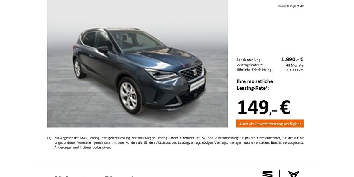 Seat Arona 17.317 km 22.368 € Dortmund 44269